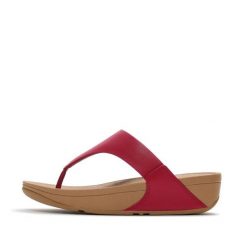 Klapki między palcami damskie FitFlop Lulu. Czerwone klapki damskie FIT FLOP, bez wzorów, bez obcasa, bez zapięcia. Za 491.50 zł.