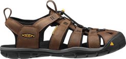 Keen Sandały męskie Clearwater CNX Leather Dark Earth/Black r. 41 (1013106). Czarne sandały męskie Keen, bez wzorów, sportowe, bez zapięcia. Za 363.88 zł.