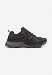 Czarne Płaskie Buty Sportowe Sneakersy z Tłoczoną Podeszwą Evida. Czarne buty sportowe męskie Born2be, bez wzorów, bez zapięcia. Za 149.99 zł.
