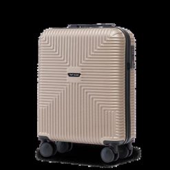 Walizka kabinowa WINGS PC ECO JACKDAW 20" CHAMPAGNE. Brązowe walizki damskie Wings, bez wzorów, z materiału. Za 259.90 zł.