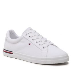 Tenisówki Tommy Hilfiger. Białe trampki i tenisówki damskie Tommy Hilfiger, bez wzorów, bez zapięcia. Za 219.99 zł.