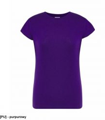 JHK - T-shirt damski z krótkim rękawem purpurowy L. Fioletowe t-shirty damskie JHK, l, bez wzorów, bez kołnierzyka, bez ramiączek. Za 11.87 zł.
