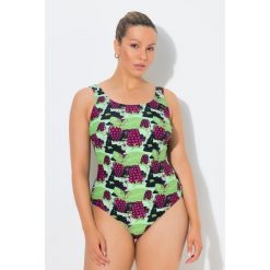 Damskie Strój kąpielowy jagody bez miękkich miseczek okrągły dekolt. Stroje kąpielowe damskie Ulla Popken, plus size, bez wzorów, z elastanu. Za 199.99 zł.