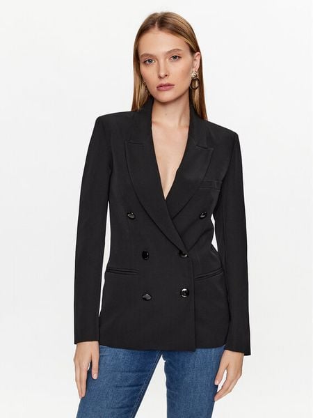 Liu Jo Marynarka MF3113 T7896 Czarny Regular Fit. Czarne marynarki i żakiety damskie Liu Jo, bez wzorów, z syntetyku, bez kołnierzyka, bez ramiączek. Za 699.99 zł.