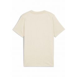Młodzieżowa koszulka ESS z logo No. 1 PUMA Alpine Snow White. Biała bluzki damskie Puma, m, bez wzorów, z bawełny, klasyczne, bez kołnierzyka, bez ramiączek. Za 79.00 zł.