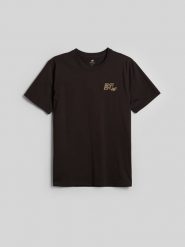 4F T-shirt regular z nadrukiem męski - brązowy XL. Brązowe t-shirty męskie 4F, m, bez wzorów, z bawełny, bez kołnierzyka, bez ramiączek. Za 79.99 zł.