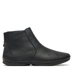 Botki Camper. Czarne botki damskie Camper, bez wzorów, bez obcasa, na płaskiej podeszwie, bez zapięcia. Za 699.99 zł.