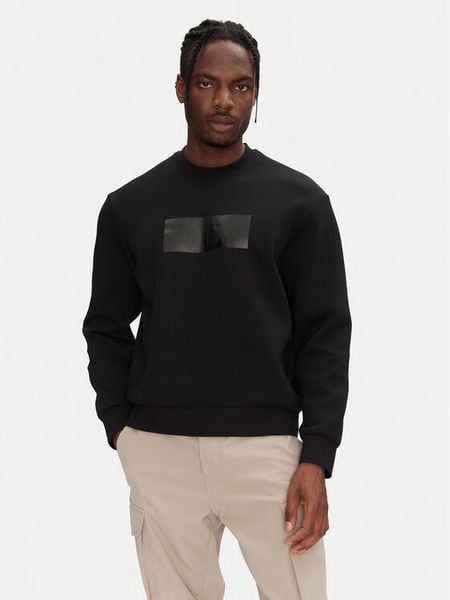 Armani Exchange Bluza XM000743 AF13047 UC001 Czarny Regular Fit. Czarne bluzy męskie Armani Exchange, m, bez wzorów, z bawełny, bez ramiączek, bez kaptura. Za 279.99 zł.