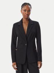 Guess Marynarka W6BN08 K6806 Czarny Slim Fit. Czarne marynarki i żakiety damskie Guess, z aplikacjami, z syntetyku, bez kołnierzyka, bez ramiączek. Za 522.99 zł.