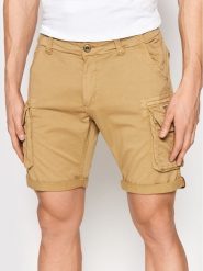 Alpha Industries Szorty materiałowe Crew 176203 Beżowy Regular Fit. Brązowe szorty męskie Alpha Industries, bez wzorów, z bawełny. Za 249.00 zł.