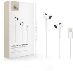 TECH-PROTECT ULTRABOOST LIGHTNING EARPHONE CORE G2 WHITE. Białe słuchawki douszne TECH-PROTECT. Za 43.14 zł.