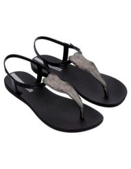Buty sandały japonki damskie Ipanema Class Flora. Czarne sandały damskie Ipanema, bez wzorów, z materiału, bez obcasa, bez zapięcia. Za 139.99 zł.