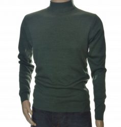 Sweter męski ze stójką z półgolfem półgolf z wełny wełniany XL khaki 1701. Brązowe swetry męskie Selantino, m, bez wzorów, z wełny, bez kołnierzyka, bez ramiączek. Za 151.28 zł.