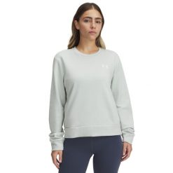 Bluza damska Under Armour Rival Terry. Białe bluzy damskie Under Armour, na zimę, bez wzorów, bez ramiączek, bez kaptura. W wyprzedaży za 225.20 zł.