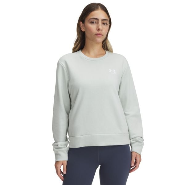 Bluza damska Under Armour Rival Terry. Białe bluzy damskie Under Armour, na zimę, bez wzorów, bez ramiączek, bez kaptura. W wyprzedaży za 237.50 zł.