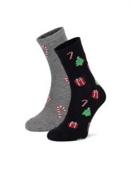 Lasocki Skarpety długie 2MB-001-AW24 (2-pack) Szary. Szare skarpety męskie Lasocki, bez wzorów, z bawełny. Za 29.99 zł.