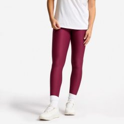 Legginsy fitness damskie Domyos. Fioletowe legginsy damskie DOMYOS, bez wzorów, z elastanu. Za 69.99 zł.