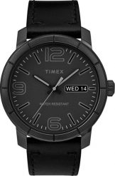 Zegarek Timex Zegarek męski TW2W69446 czarny. Czarne zegarki męskie Timex, bez wzorów. Za 399.00 zł.