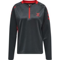 Bluza do piłki ręcznej damska 1/2 zip Hummel hml action. Brązowe bluzy damskie Hummel, na jesień, xl, bez wzorów, sportowe, bez ramiączek, bez kaptura. Za 211.50 zł.