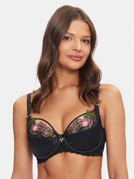 Guess Biustonosz push-up O4BC08 KCG30 Czarny. Czarne biustonosze Guess, z aplikacjami, z syntetyku. Za 259.99 zł.