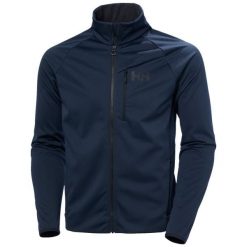 Kurtka wodoodporna Helly Hansen HP Windproof Fleece 2.0. Niebieskie kurtki męskie Helly Hansen, l, bez wzorów, z polaru, sportowe, bez kaptura. Za 487.99 zł.