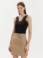Morgan Top 212-DNANA Czarny Regular Fit. Czarne topy damskie Morgan, s, bez wzorów, z wiskozy, bez kołnierzyka, bez ramiączek. Za 109.99 zł.