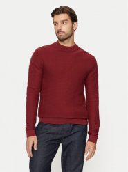 Selected Homme Sweter Tion 16095640 Czerwony Regular Fit. Czerwone swetry męskie Selected Homme, m, bez wzorów, z bawełny, bez kołnierzyka, bez ramiączek. Za 119.99 zł.