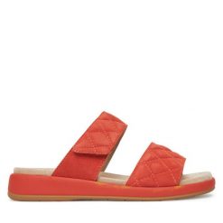 Klapki Caprice. Brązowe klapki damskie Caprice, bez wzorów, bez obcasa, bez zapięcia. Za 189.99 zł.