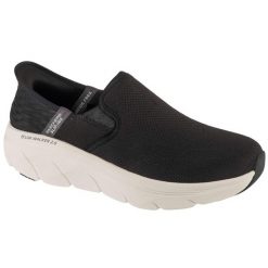 Buty sportowe Sneakersy męskie, Slip-ins: D'Lux Walker 2.0 - Reeler. Czarne buty sportowe męskie Skechers, bez wzorów, bez zapięcia, trekkingowe. Za 369.99 zł.