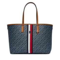 Torebka Tommy Hilfiger. Niebieskie shopperki damskie Tommy Hilfiger, bez wzorów, bez dodatków. Za 849.99 zł.