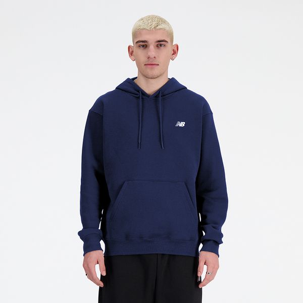 Bluza męska New Balance MT41508NNY – granatowa. Niebieskie bluzy męskie New Balance, m, z aplikacjami, z bawełny, bez kaptura. Za 299.99 zł.