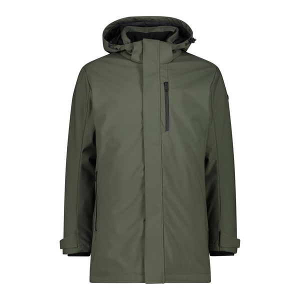Parka softshell CMP. Niebieskie parki męskie CMP, na zimę, bez wzorów, z materiału, bez kołnierzyka, z kapturem. Za 755.35 zł.
