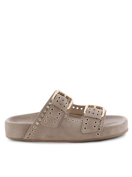 Kennel & Schmenger Klapki Soda 51-96200.246 Beżowy. Brązowe klapki damskie Kennel + Schmenger, bez wzorów, ze skóry, bez obcasa, bez zapięcia. Za 1,249.00 zł.