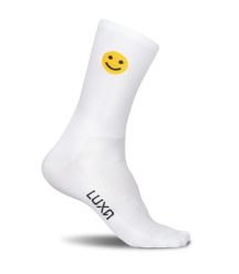 Skarpetki Rowerowe dla dorosłych LUXA Emoji. Białe skarpetki damskie LUXA, bez wzorów, z elastanu. Za 116.14 zł.