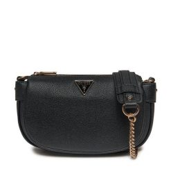 Torebka Guess. Czarne listonoszki damskie Guess, z aplikacjami, bez dodatków. Za 309.99 zł.