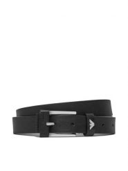 Emporio Armani Pasek Damski Y4S609 YQ19F 80001 Czarny. Czarne paski damskie Emporio Armani, bez wzorów, ze skóry. Za 459.99 zł.