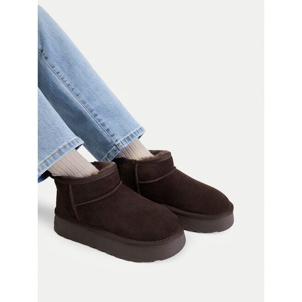 Śniegowce Badura. Brązowe śniegowce damskie Badura, bez zapięcia. Za 229.99 zł.
