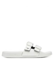 Emporio Armani Klapki XVPS13 XR275 T680 Biały. Białe klapki męskie Emporio Armani, bez wzorów, z tworzywa sztucznego, bez zapięcia. Za 299.99 zł.