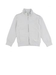 Bluza z pełny zamek błyskawiczny na co dzień. Szare bluzy damskie LEONE 1947 APPAREL, bez wzorów, bez ramiączek, bez kaptura. Za 84.16 zł.