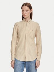 Polo Ralph Lauren Koszula 211910131504 Beżowy Regular Fit. Brązowe koszule damskie Polo Ralph Lauren, xl, bez wzorów, z bawełny, bez kołnierzyka, bez ramiączek. Za 769.99 zł.
