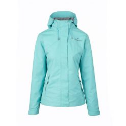 Kurtka Membranowa Damska ESSENCE STX TS. Niebieskie kurtki sportowe damskie Bergson, l, bez wzorów, z materiału, bez ramiączek, z kapturem, trekkingowe. Za 399.00 zł.