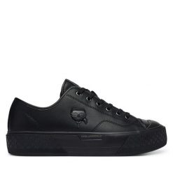 Trampki KARL LAGERFELD. Czarne trampki męskie KARL LAGERFELD, bez wzorów, bez zapięcia. Za 794.99 zł.