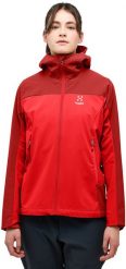 Kurtka softshell damska Haglofs Moran Softshell Hood - zenith red/corrosion. Czerwone kurtki sportowe damskie Red Bull Racing F1 Team, bez wzorów, z softshellu, bez ramiączek, bez kaptura. Za 720.42 zł.