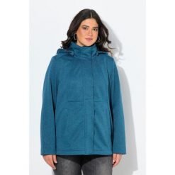 Damskie Kurtka softshell HYPRAR wodoodporna kaptur. Niebieskie kurtki sportowe damskie Ulla Popken, plus size, bez wzorów, z materiału, bez ramiączek, bez kaptura, trekkingowe. Za 479.99 zł.