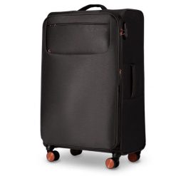 Walizka miękka duża TERN Wings 28" BLACK. Czarne walizki damskie Wings, bez wzorów, z materiału, duże. Za 329.90 zł.
