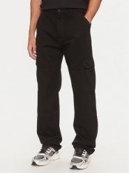 Guess Chinosy M4YB40 WGCV1 Czarny Regular Fit. Czarne eleganckie spodnie męskie Guess, z aplikacjami, z bawełny. Za 359.99 zł.