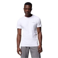 T-shirt sportowy z krótkim rękawem męski Rapid Ridge Back Graphic Tee II. Białe koszulki sportowe męskie Columbia, m, bez wzorów, z bawełny, bez ramiączek, trekkingowe. Za 99.99 zł.
