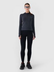 4F Legginsy dzianinowe z wiskozą damskie - czarne XS. Czarne legginsy damskie 4F, bez wzorów, z dzianiny. W wyprzedaży za 79.99 zł.