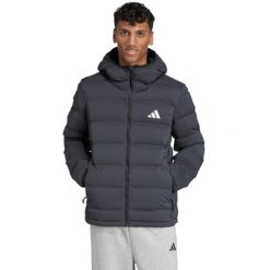 Kurtka męska adidas Helionic Climawarm Stretch Hooded Down. Czarne kurtki męskie Adidas, m, bez wzorów, z poliesteru, z kapturem. Za 652.99 zł.