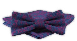 Mucha Męska z Poszetką - Alties - Niebieska, Drukowany Wzór. Niebieskie krawaty i muchy Alties, bez wzorów, eleganckie. Za 54.00 zł.
